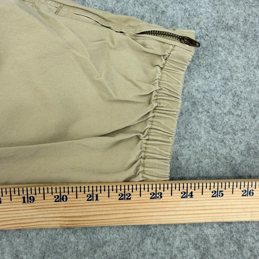 Polo Ralph Lauren Mens Cargo Jogger XL Tan Drawstring Elastic Waist Zip Hem